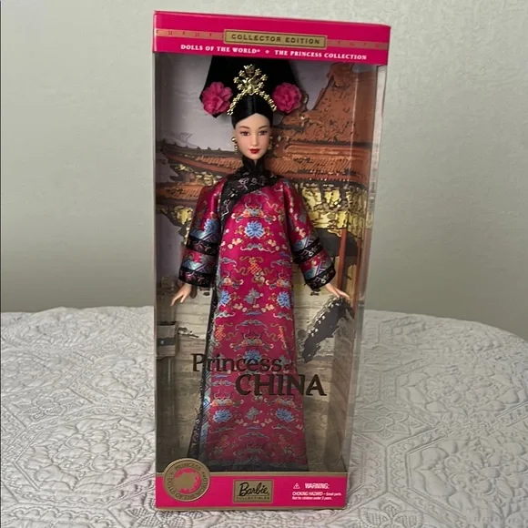 Barbie Princess of China in Pink and Black Gown - Picture 1 of 6